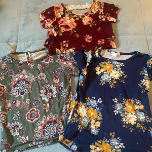 Bundle of 3 girls floral tops sz 10